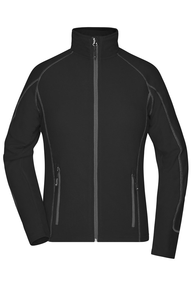 Ladies' Structure Fleece Jacket - Zwart/carbon (ca. Pantone blackC
425U)