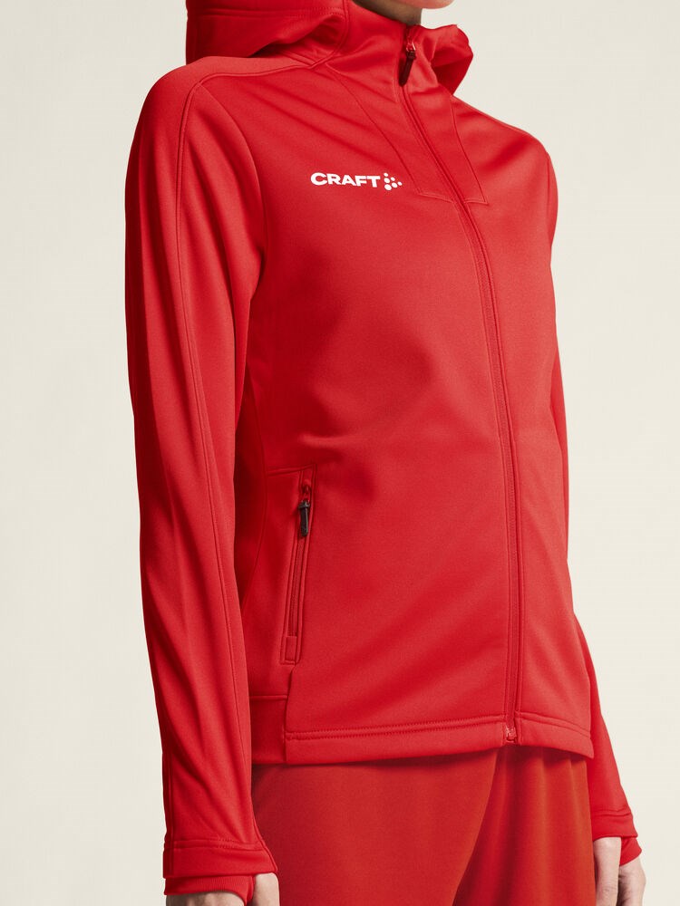 Craft - Evolve 2.0 Brushed Hood Jacket W Bright red XXL