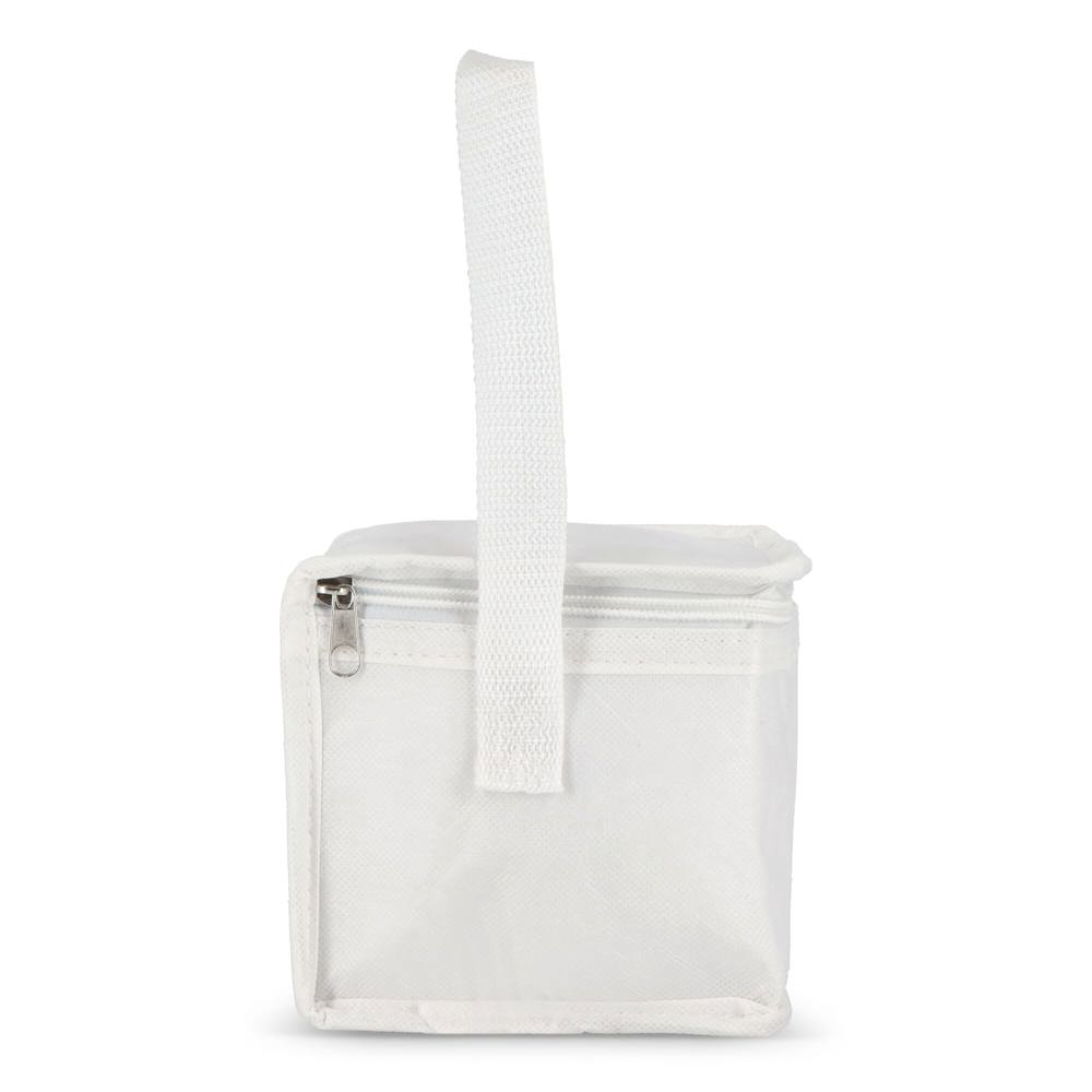 R-PET koeltas voor 6 blikjes, non-woven, 20 x 13 x 12,5 cm, 75 g/m²