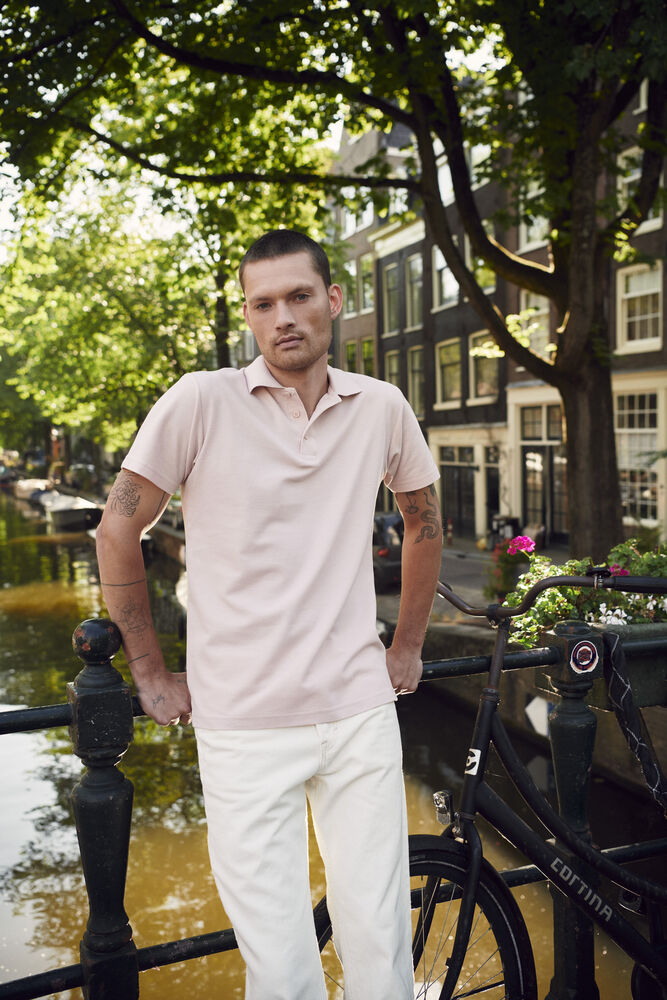 Clique - Basic Polo Grijs-Melange M