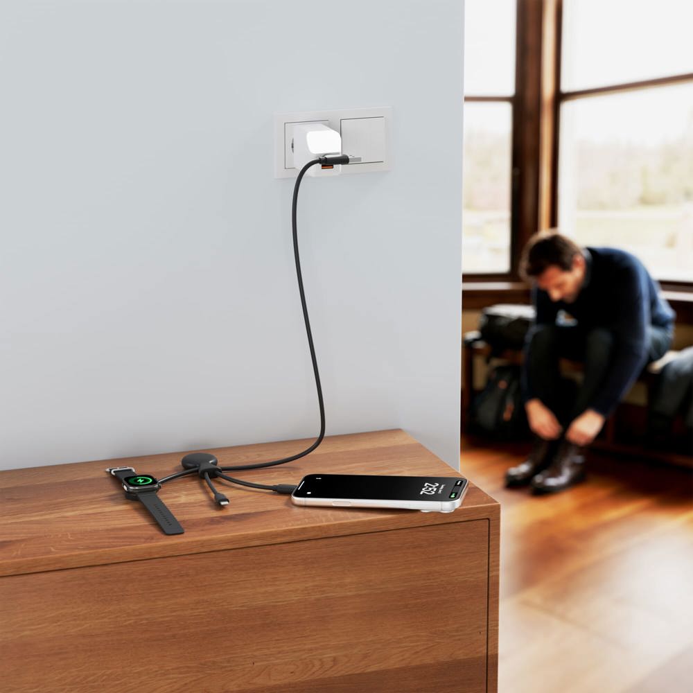 Xoopar Mr. Bio Long Multi Kabel voor Apple/Samsung Watch 1 Meter 