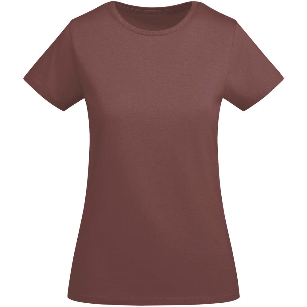 Breda biologisch katoenen dames T-shirt met korte mouwen - Bleekrood