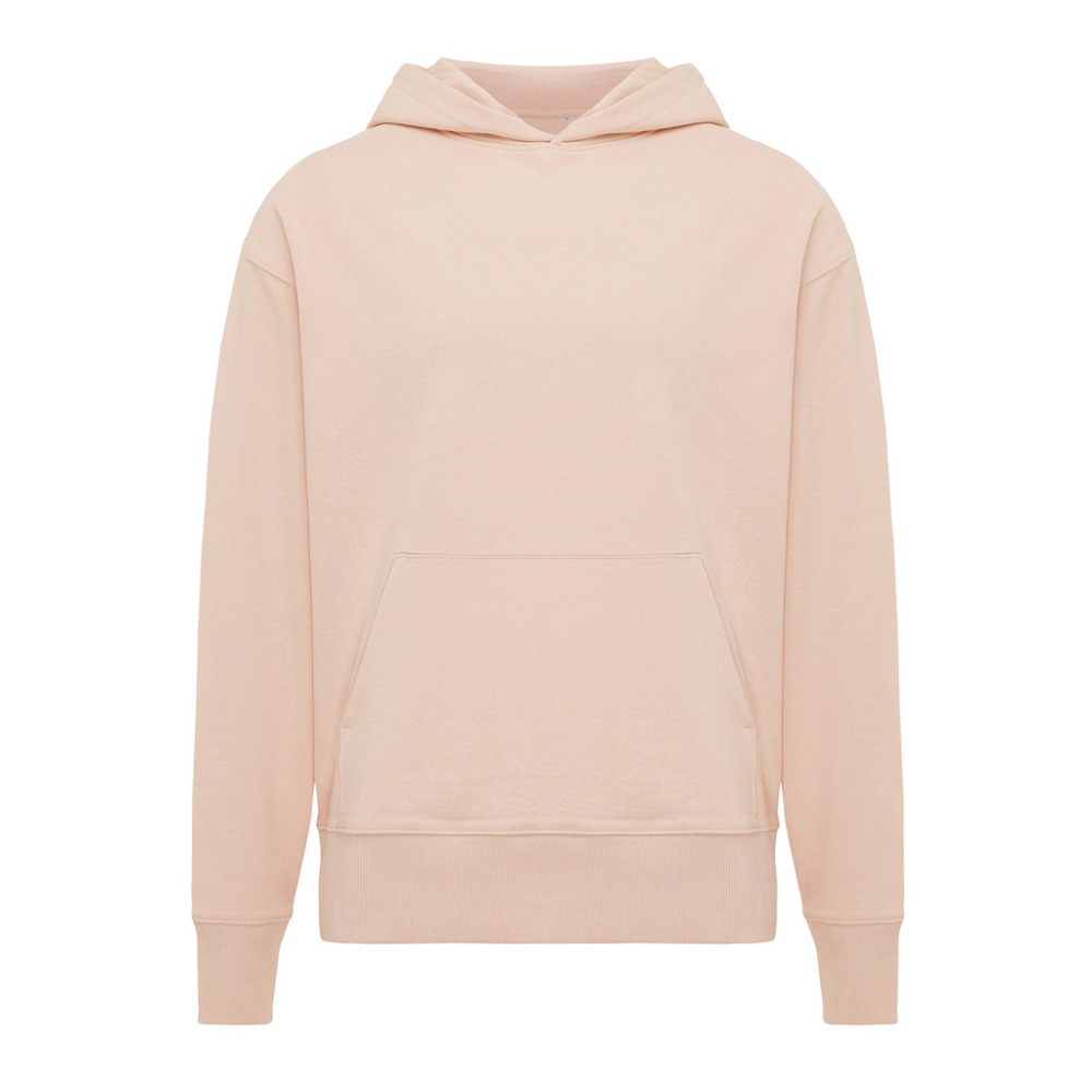 IQONIQ Yoho gerecycled katoen relaxed hoodie - peach nectar (± PMS 14-1314 TCX)