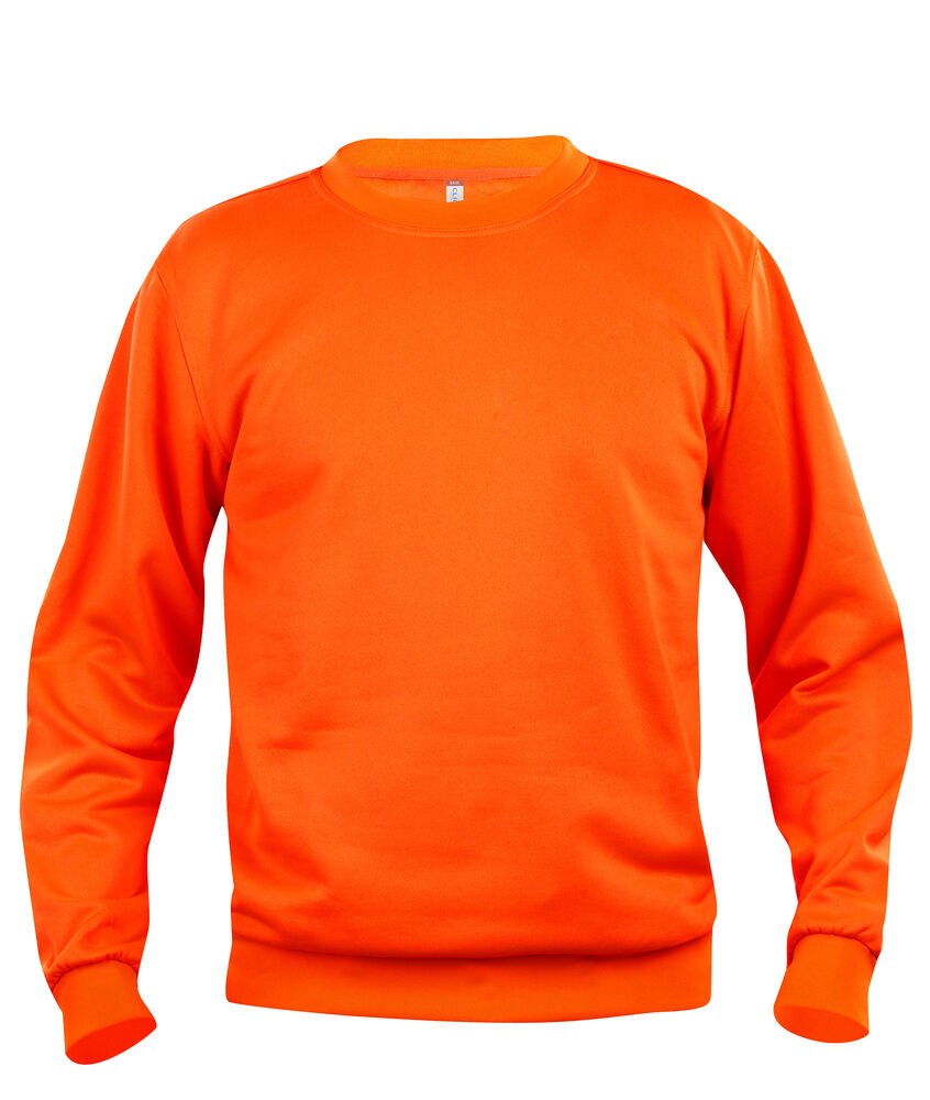Clique - Basic Roundneck - Signaal-oranje