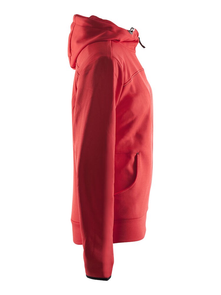 Craft - Leisure Full Zip Hood W Bright Red/Black/Grey Melange L