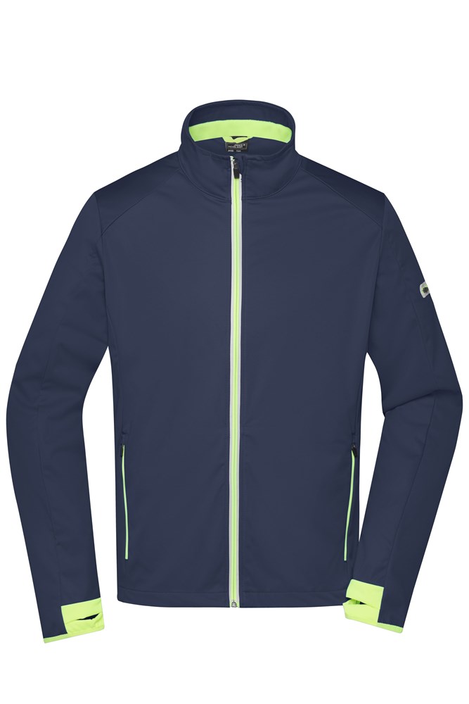 Men's Sports Softshell Jacket - Navy/felgeel (ca. Pantone 296C
382C)