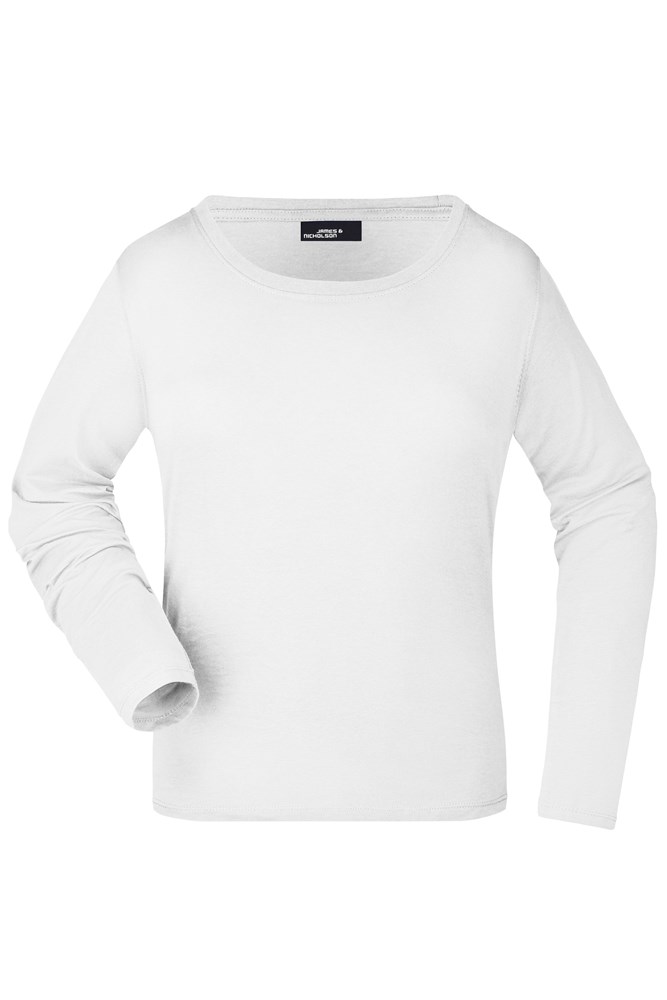Ladies' Shirt Long-Sleeved Medium - Wit (ca. Pantone white)