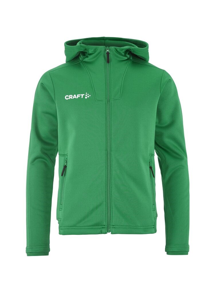 Craft - Evolve 2.0 Brushed Hood Jacket JR - Team Green