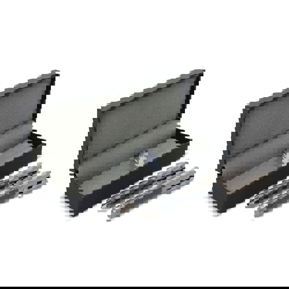 Metalen balpen en rollerbal pen set