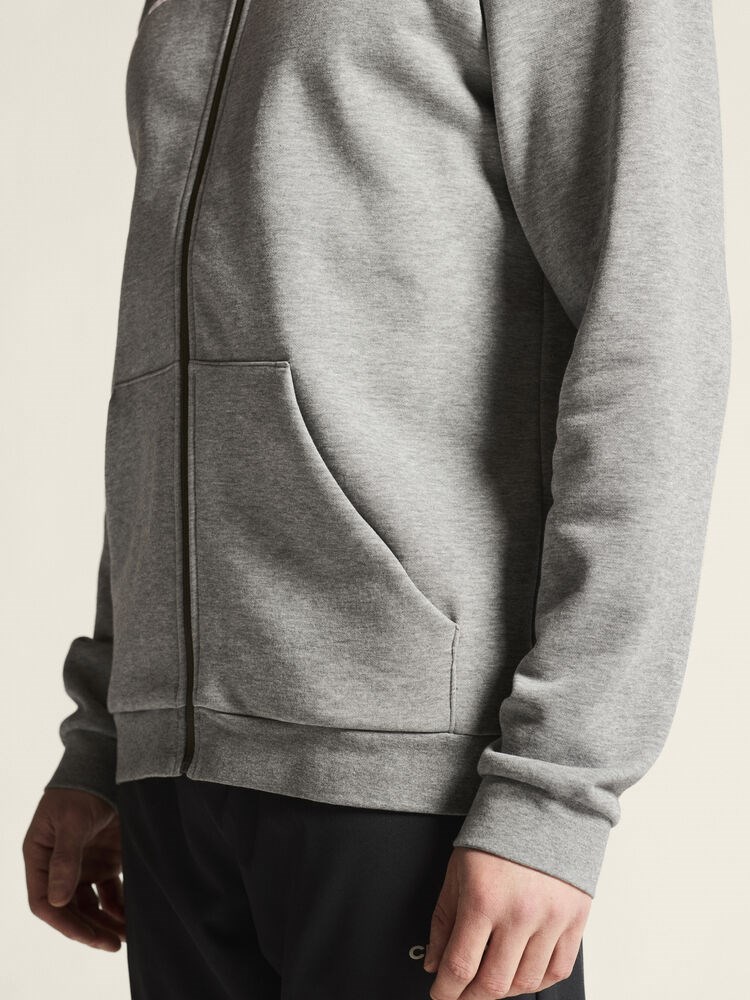 Craft - Community 2.0 Logo FZ Hoodie M Grey melange XXL