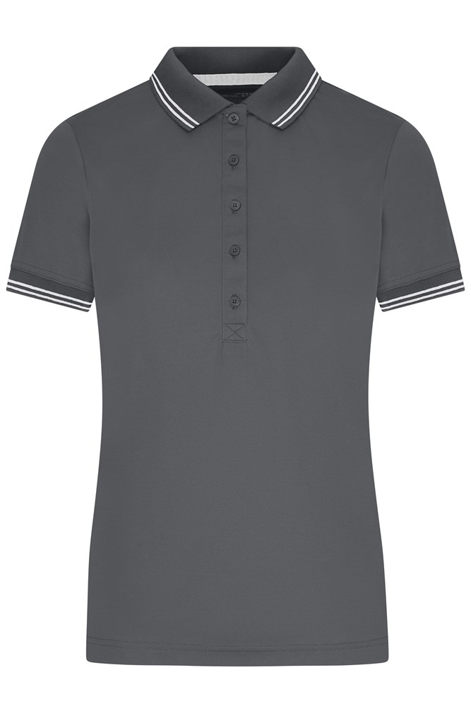 Ladies' Functional Polo - Grafiet/wit (ca. Pantone 432c
white)