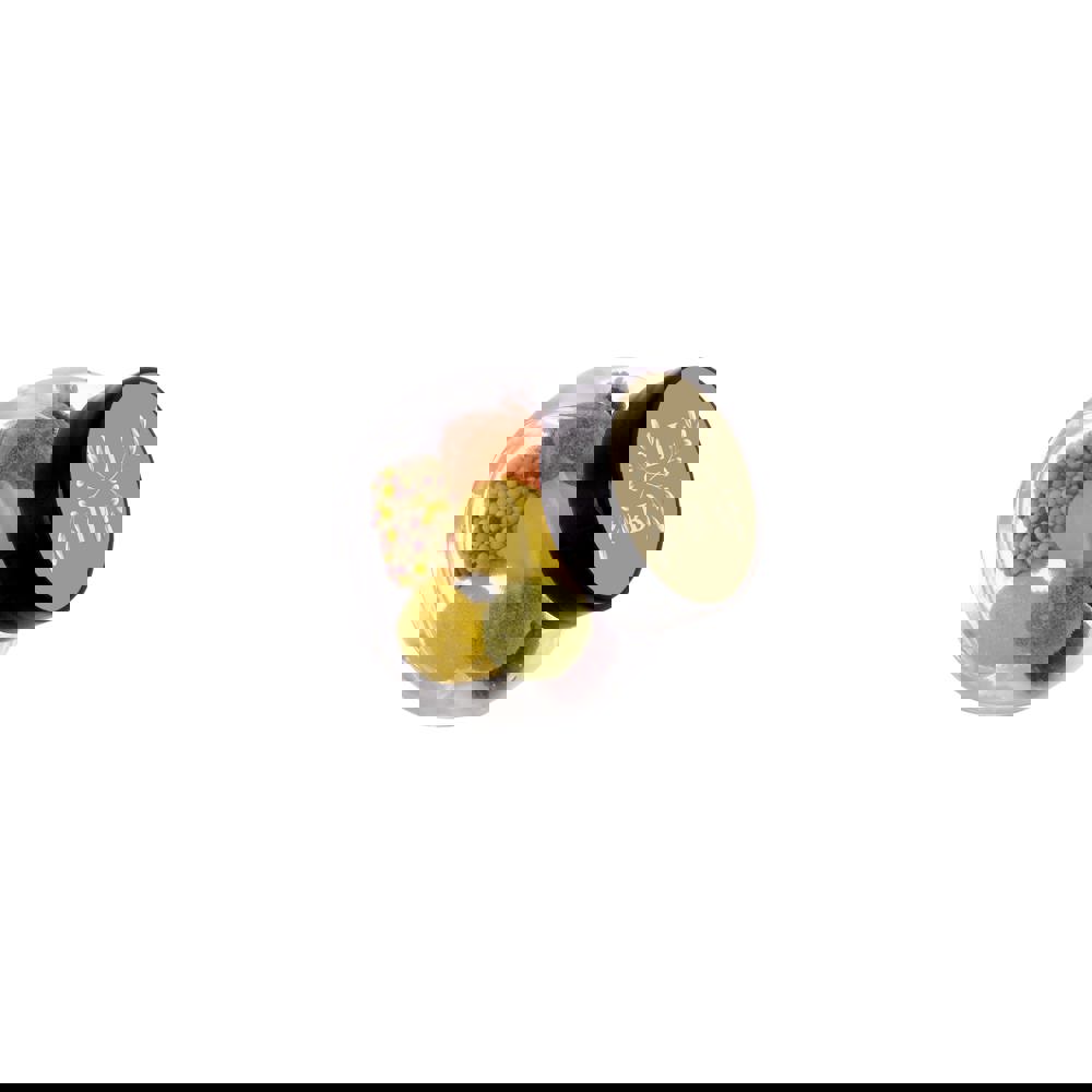 Micro glazen potje 50 ml, gevuld met snoep