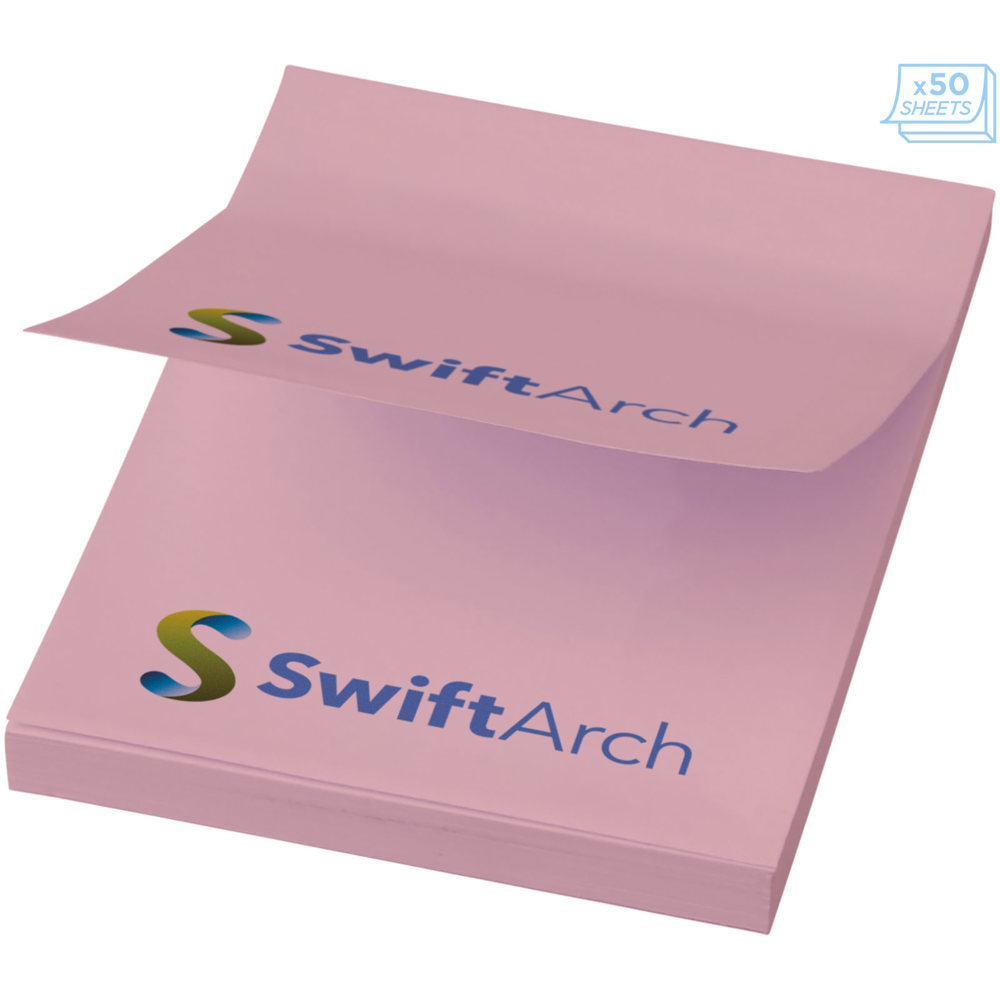 Sticky-Mate® sticky notes 50x75 mm - Lichtroze
