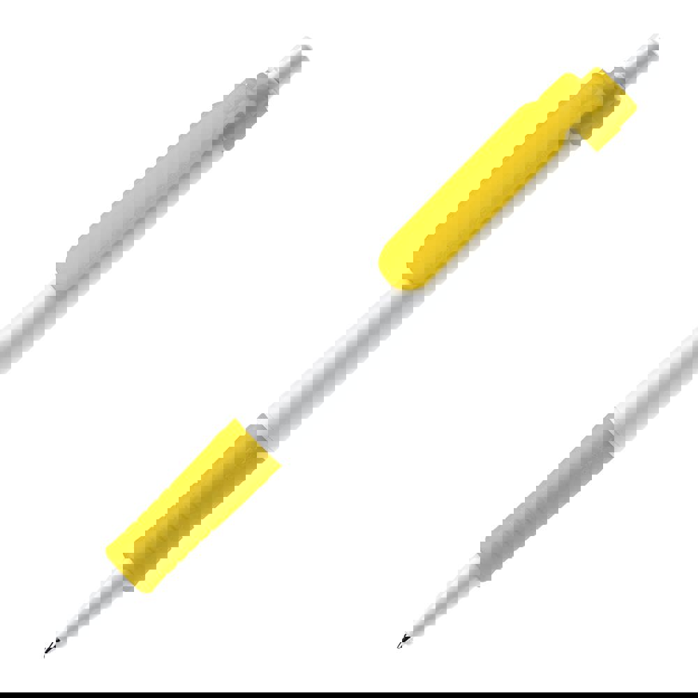 Balpen Vegetal Pen hardcolour - Wit / Geel