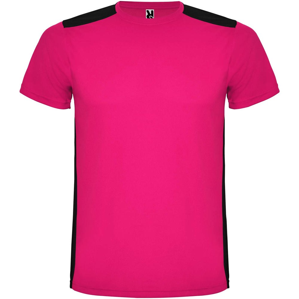 Detroit sportshirt met korte mouwen voor kinderen - Fuchsia, Zwart