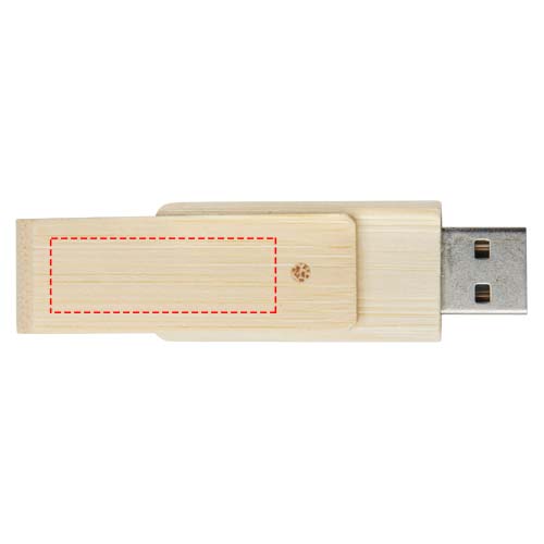 Rotate USB flashdrive van 16 GB van bamboe