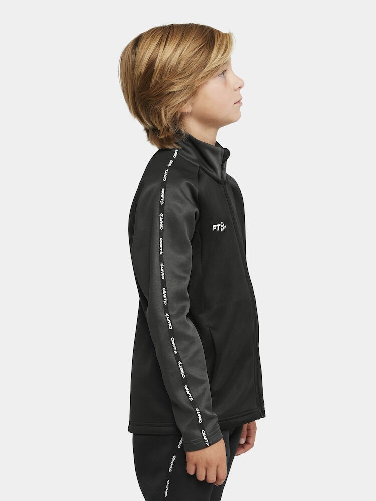 Craft - Squad 2.0 Full Zip Jr Black-Granite 146/152