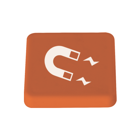 Magneet 40x40 mm - Oranje