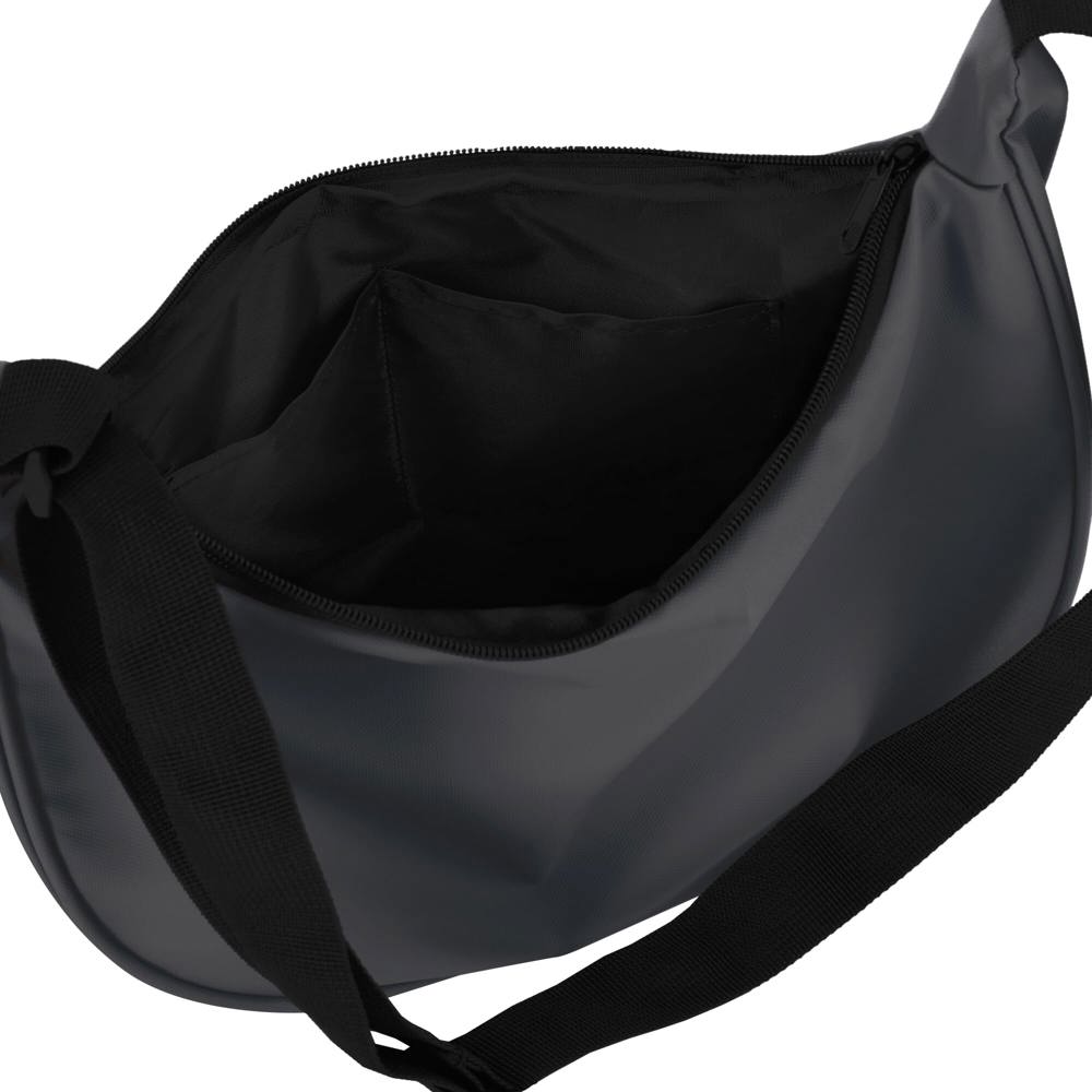 PU-gecoat R-PET 600D halve maan sling tas