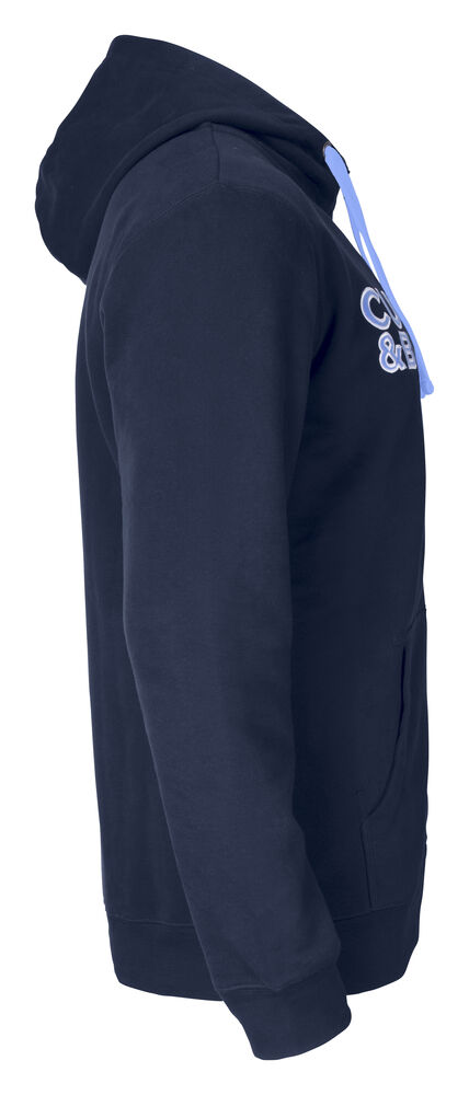 Cutter & Buck - Twisp Hood Full Zip Heren Dark Navy logo S