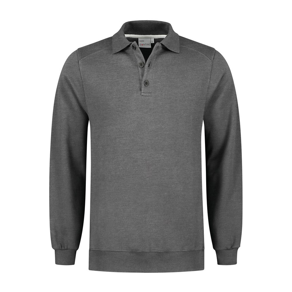 Santino Polosweater Ramon - Dark Grey