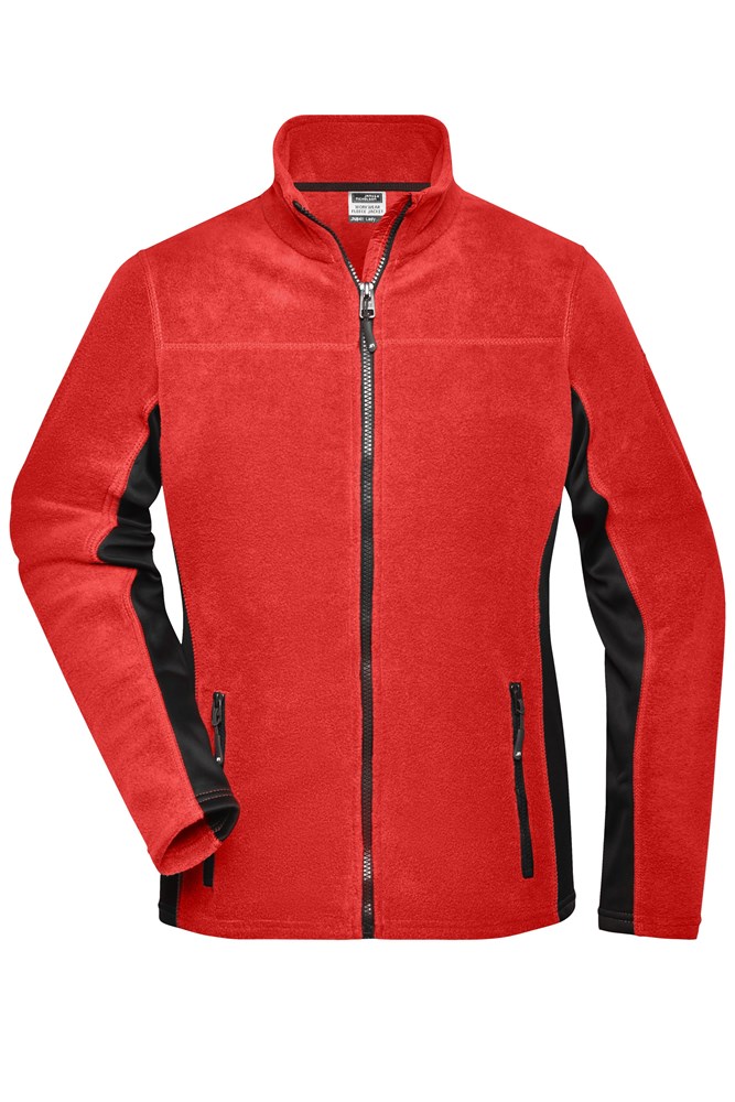 Ladies' Workwear Fleece Jacket - STRONG - - Rood/zwart (ca. Pantone 193C
blackC)