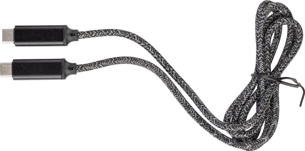 Nylon oplaadkabel Gerd - Lichtgrijs