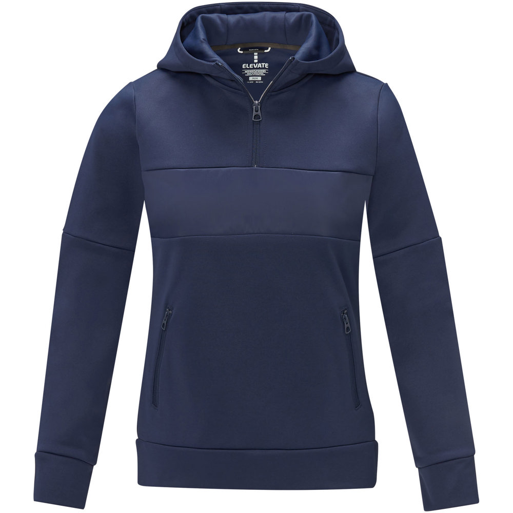 Sayan anorak dames sweater met halve rits en capuchon