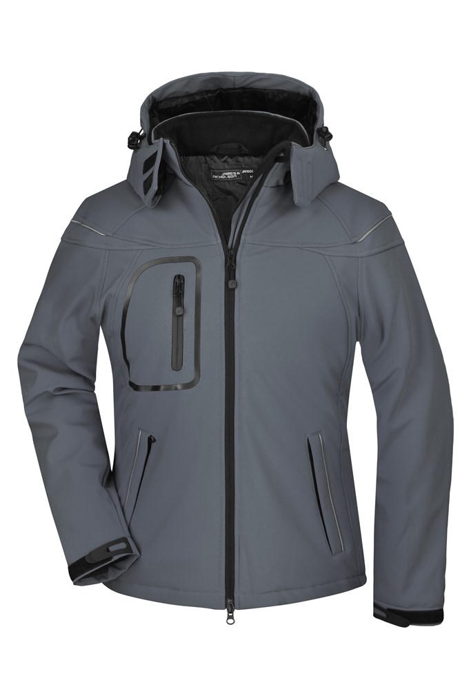 Ladies' Winter Softshell Jacket - Carbon (ca. Pantone 425U)