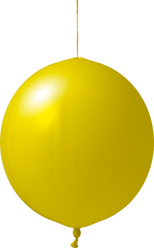 Punchballonnen onbedrukt 120/130 cm - Ø 44 cm - 18 inch - Donker geel (6002) Pastel (± PMS yellow)
