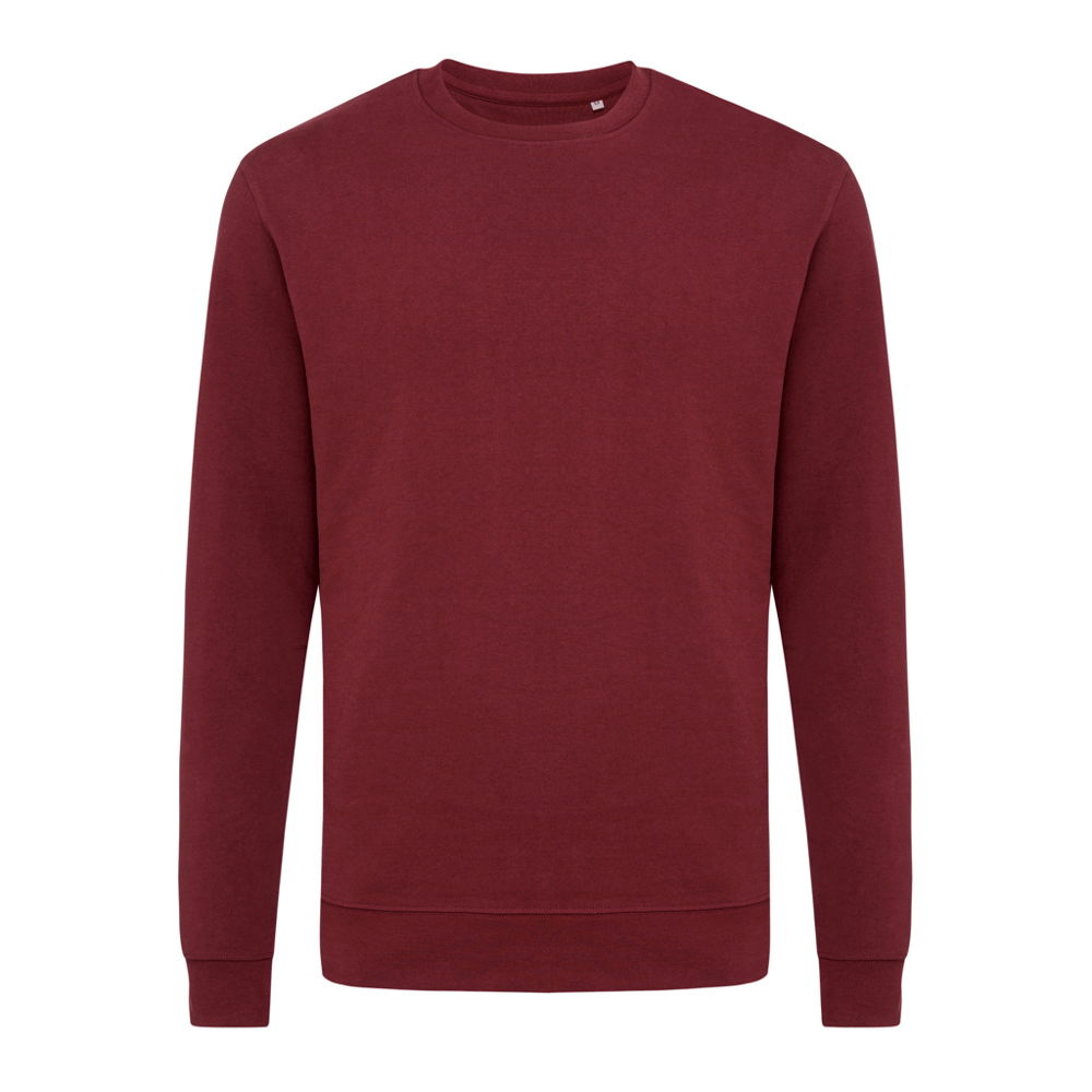 IQONIQ Zion gerecycled katoen sweater - bordeauxrood (± PMS 19-1724TCX)