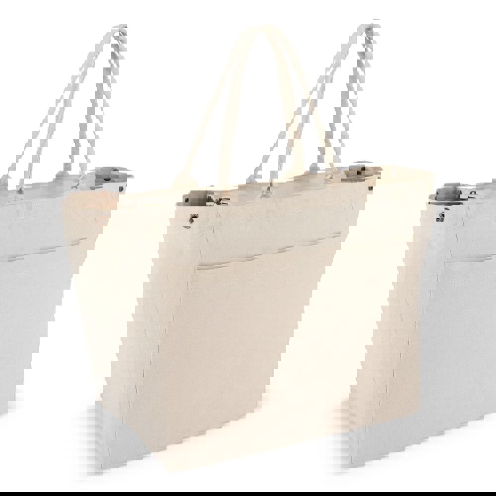 Katoen Tote met rits OEKO-TEX® 39 x 24 x 34cm 320g/m²