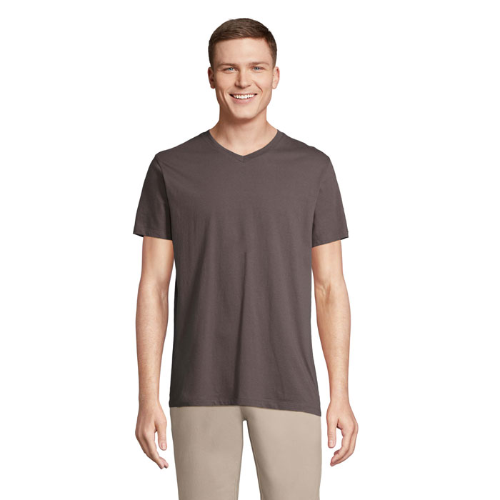 REGENT V - REGENT V V-NECK T-SHIRT - Donker Grijs