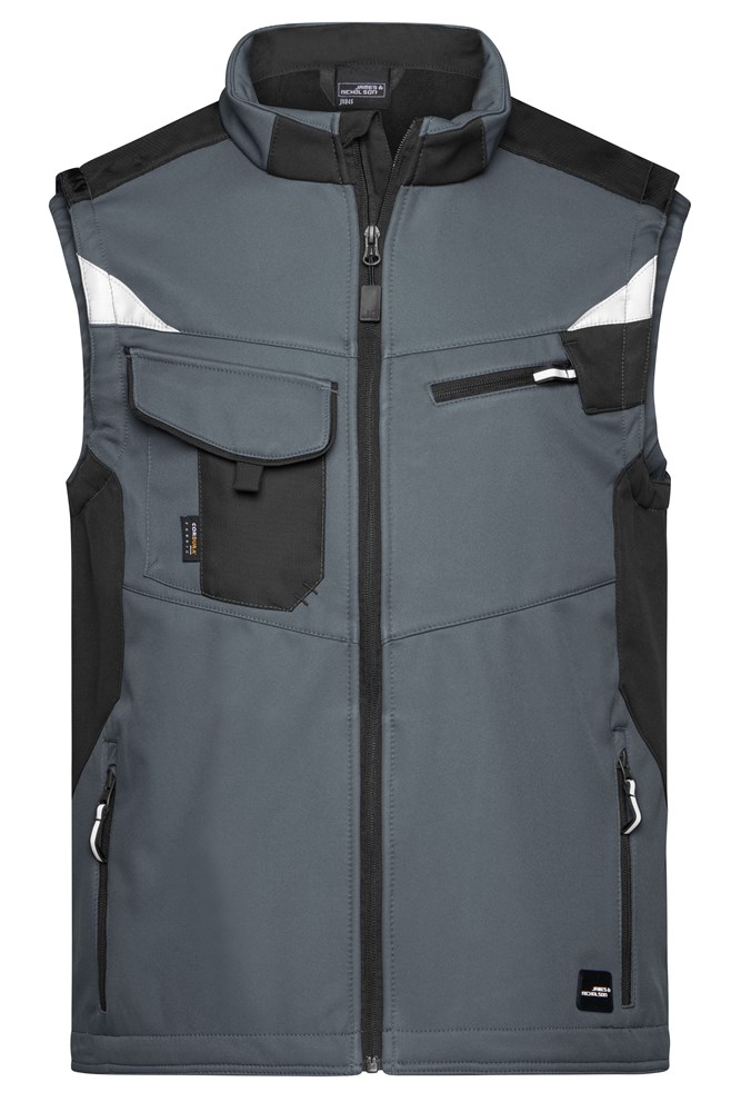 Workwear Softshell Vest - STRONG - - Carbon/zwart (ca. Pantone 425C
blackC)
