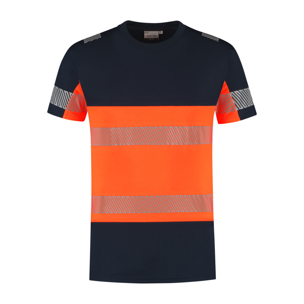 Santino T-shirt Haris - Real Navy / Fluor Orange