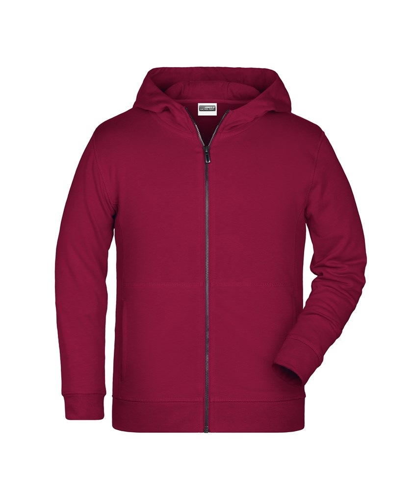 Children's Zip Hoody OCS Blended & RCS - Wijnrood (ca. Pantone 195C)