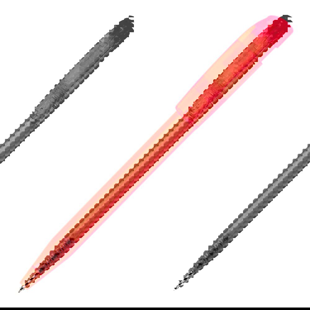 Balpen S45 Clear transparant - Transparant / Rood