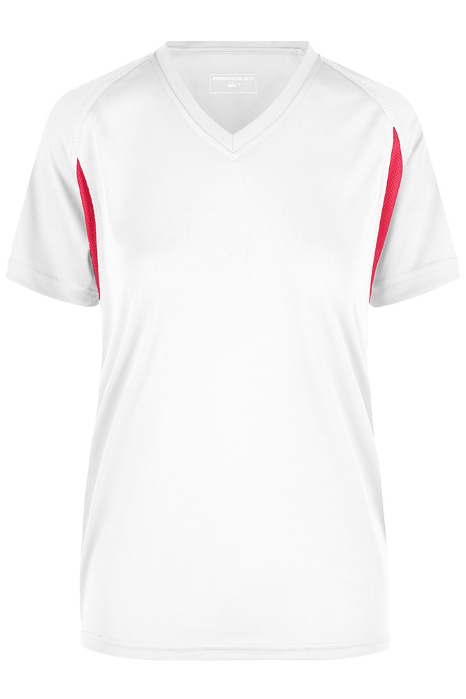 Wit/rood (ca. Pantone white
201C)