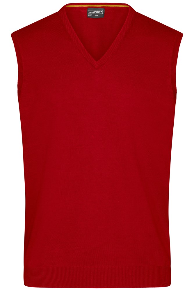 Men's V-Neck Pullunder - Bordeaux (ca. Pantone 1955C)