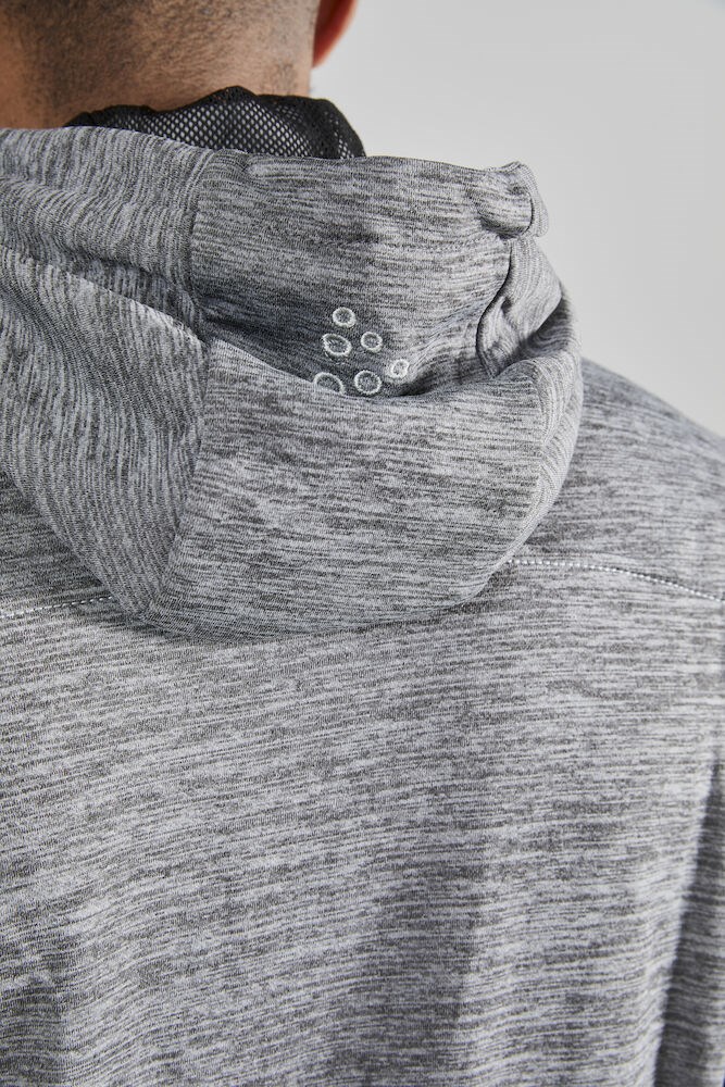 Craft - Leisure Full Zip Hood M Darkgrey melange XS
