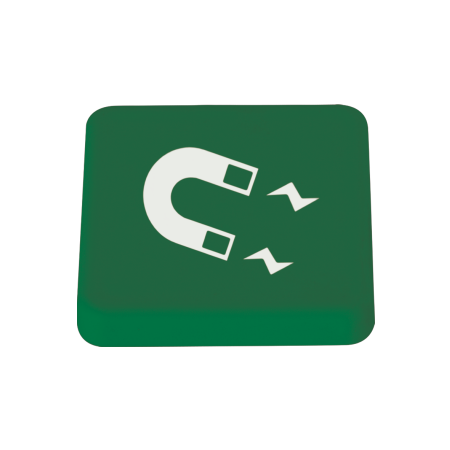 Magneet 40x40 mm - Donkergroen