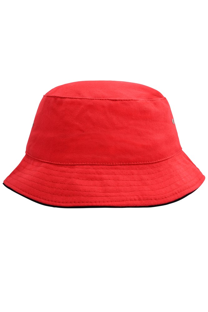 Fisherman Piping Hat - Rood/zwart (ca. Pantone 193C
blackC)