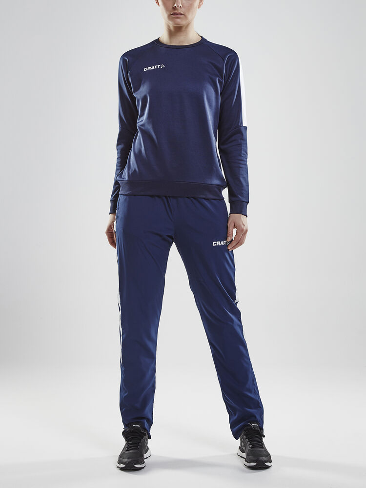 Craft - Progress R-Neck Sweater W Navy/White M