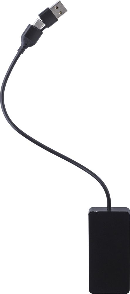 Gerecyclede aluminium USB hub Layton