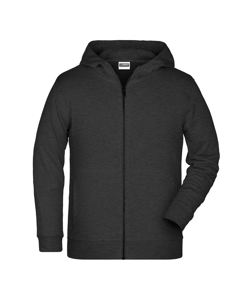 Children's Zip Hoody OCS Blended & RCS - Zwart-heather (ca. Pantone blackC)
