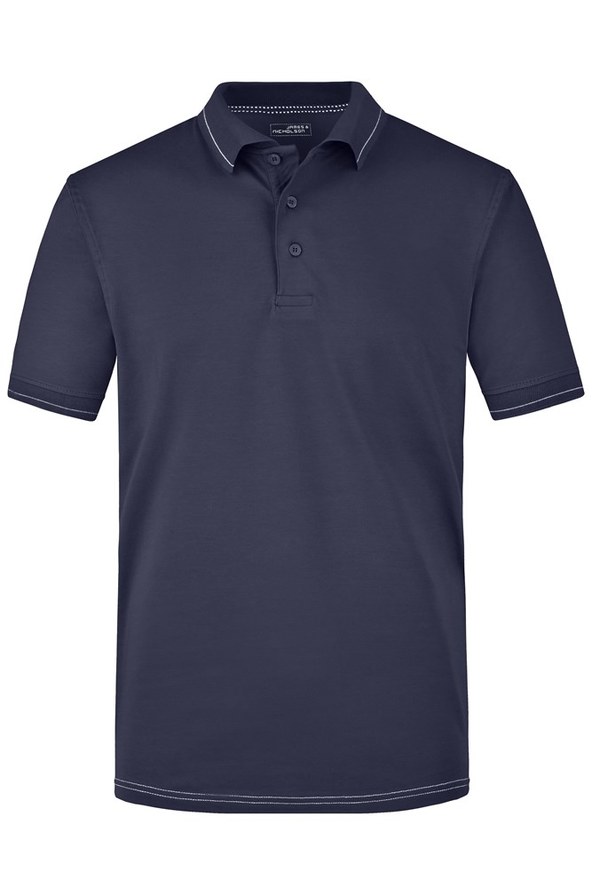 Men's Elastic Polo - Navy/wit (ca. Pantone 296C
white)