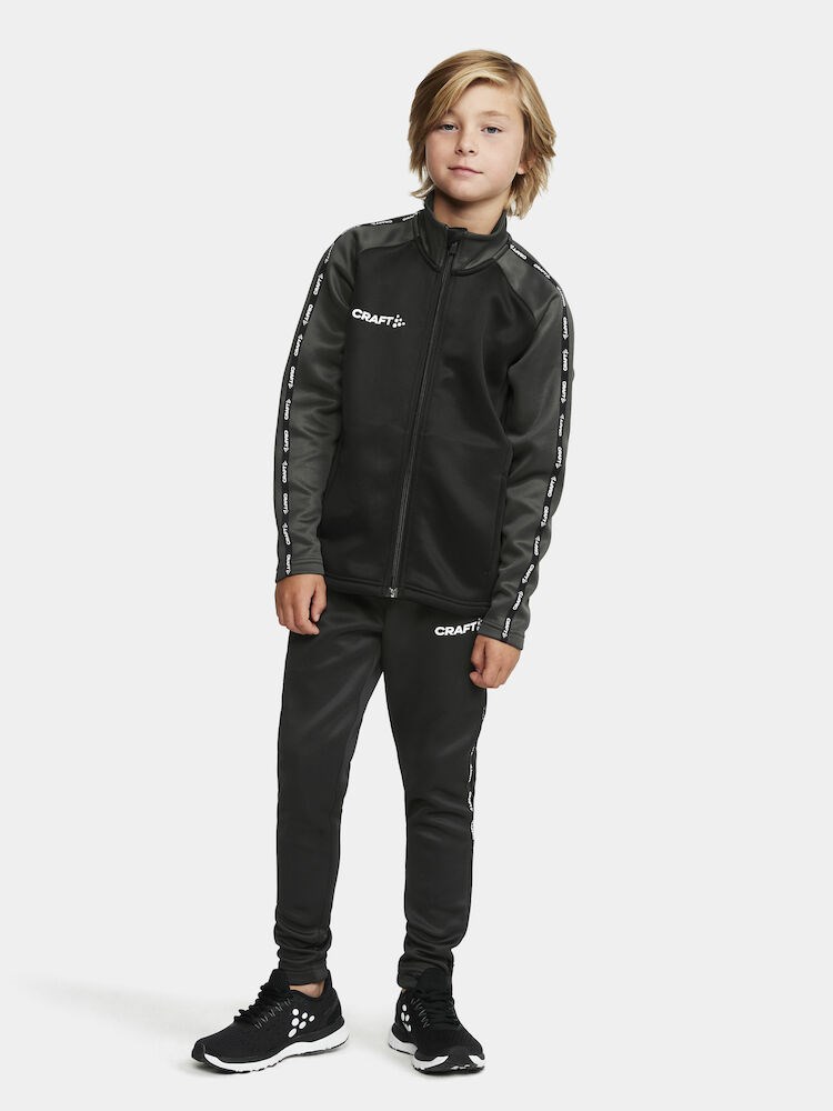 Craft - Squad 2.0 Full Zip Jr Black-Granite 146/152