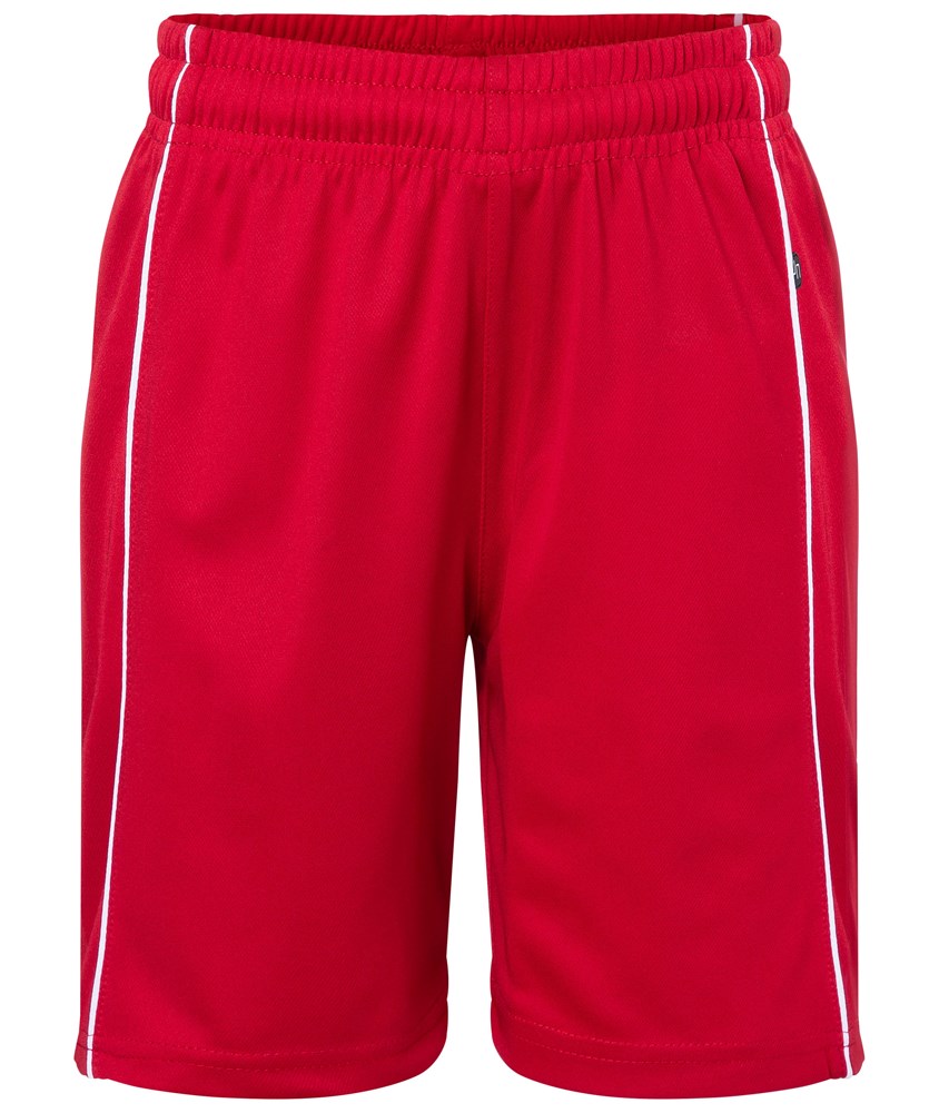 Basic Team Shorts Junior - Rood/wit (ca. Pantone 193C
white)