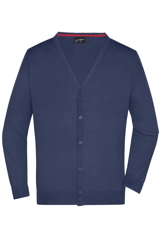 Men's V-Neck Cardigan - Navy (ca. Pantone 296C)