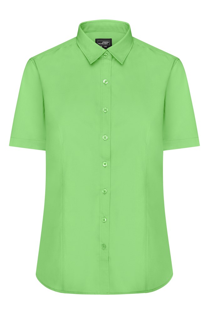 Ladies' Shirt Short-Sleeved Poplin - Lime (ca. Pantone 360C)